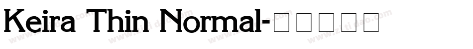 Keira Thin Normal字体转换